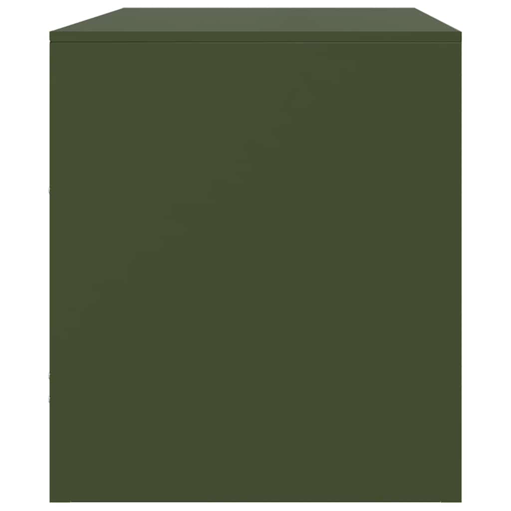 vidaXL TV Cabinets 2 pcs Olive Green 67x39x44 cm Steel