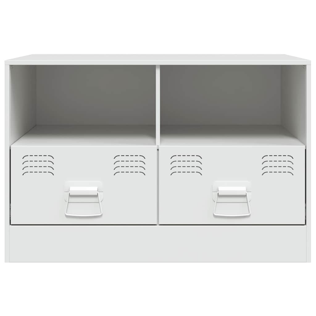 vidaXL TV Cabinet White 67x39x44 cm Steel