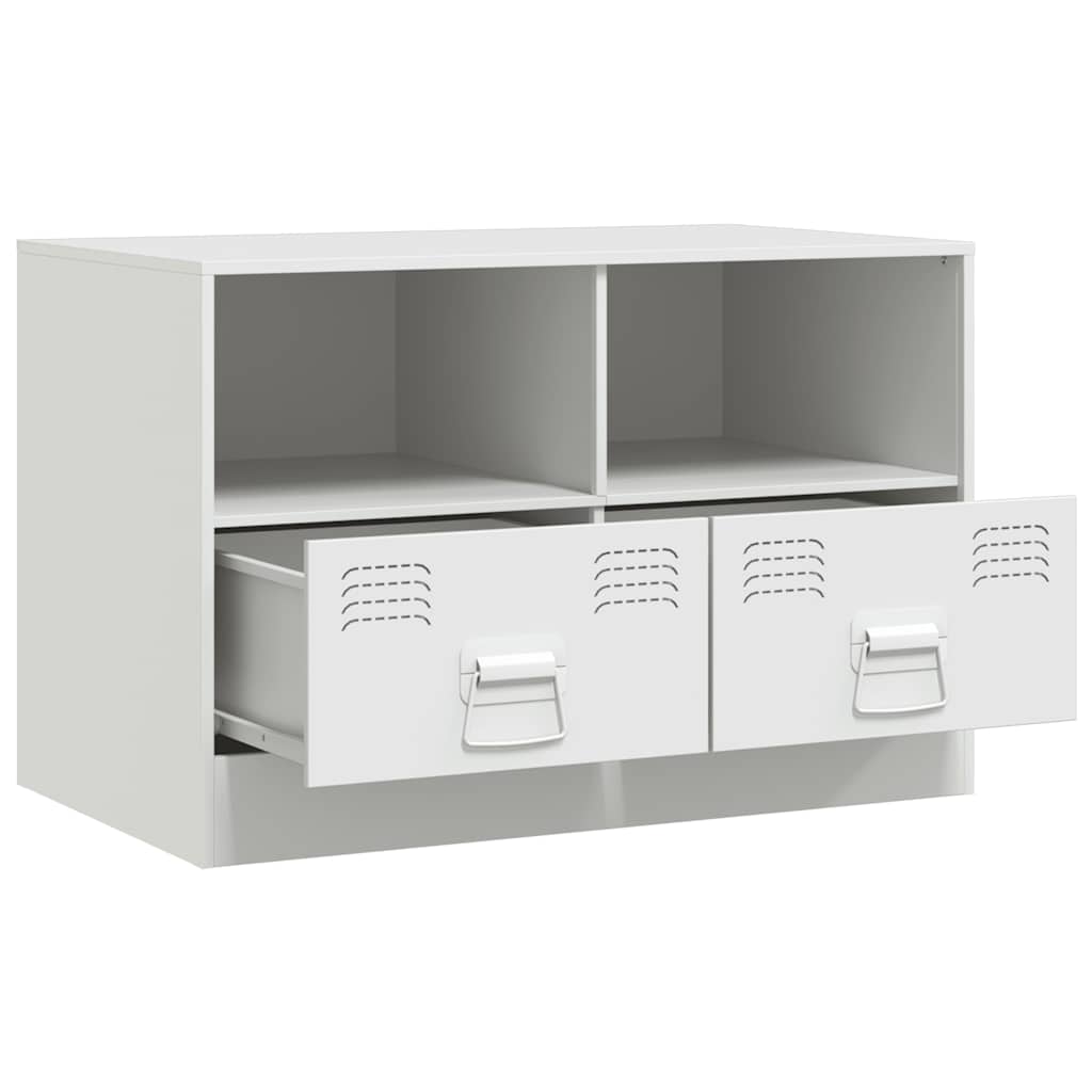 vidaXL TV Cabinet White 67x39x44 cm Steel
