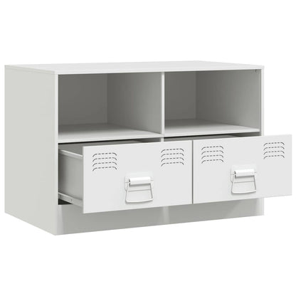 vidaXL TV Cabinet White 67x39x44 cm Steel