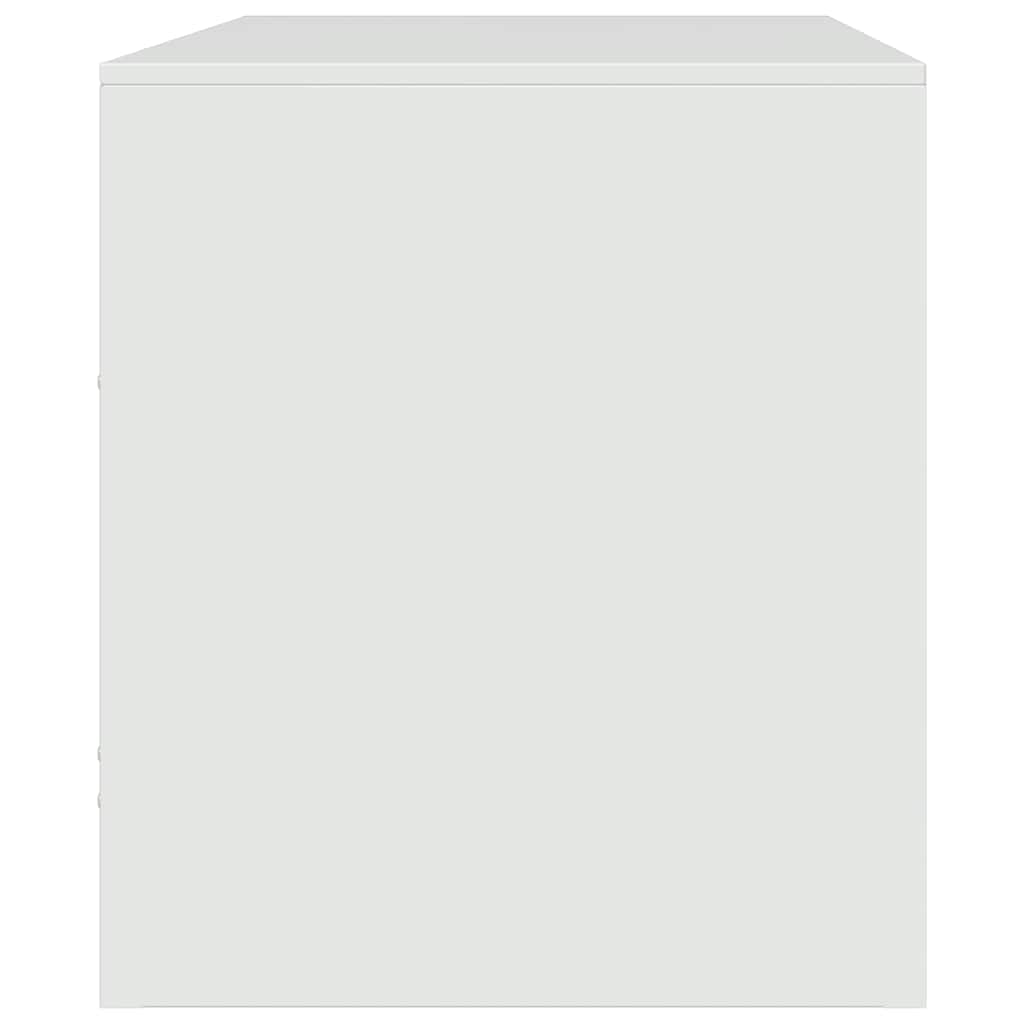 vidaXL TV Cabinet White 67x39x44 cm Steel