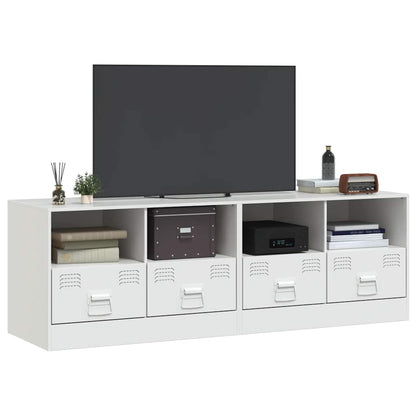 vidaXL TV Cabinets 2 pcs White 67x39x44 cm Steel