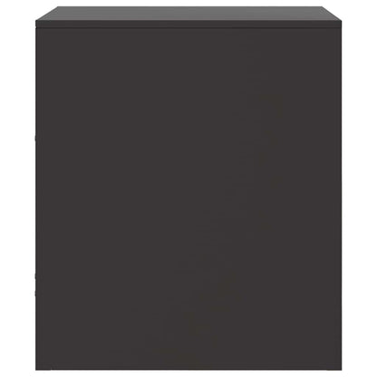 vidaXL Bedside Cabinet Black 34.5x39x44 cm Steel