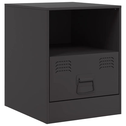 vidaXL Bedside Cabinet | Set of 2 | Black | Cold-rolled steel | Medium