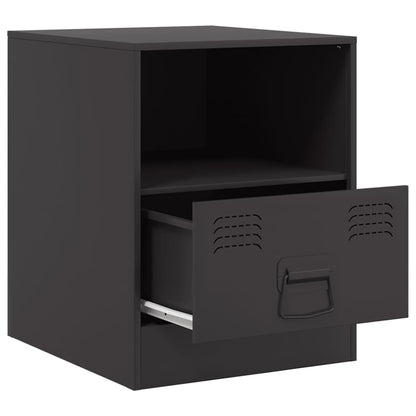 vidaXL Bedside Cabinet | Set of 2 | Black | Cold-rolled steel | Medium