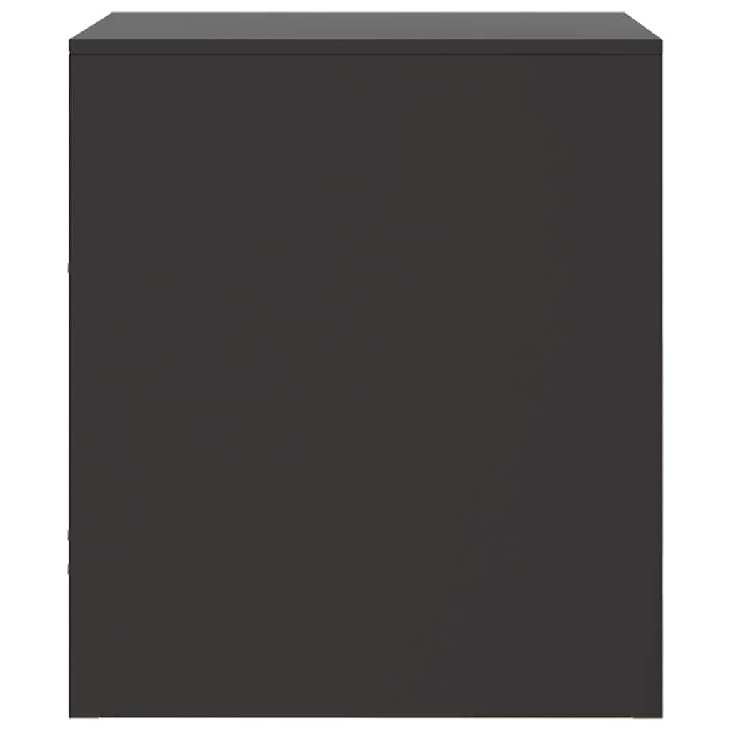 vidaXL Bedside Cabinet | Set of 2 | Black | Cold-rolled steel | Medium