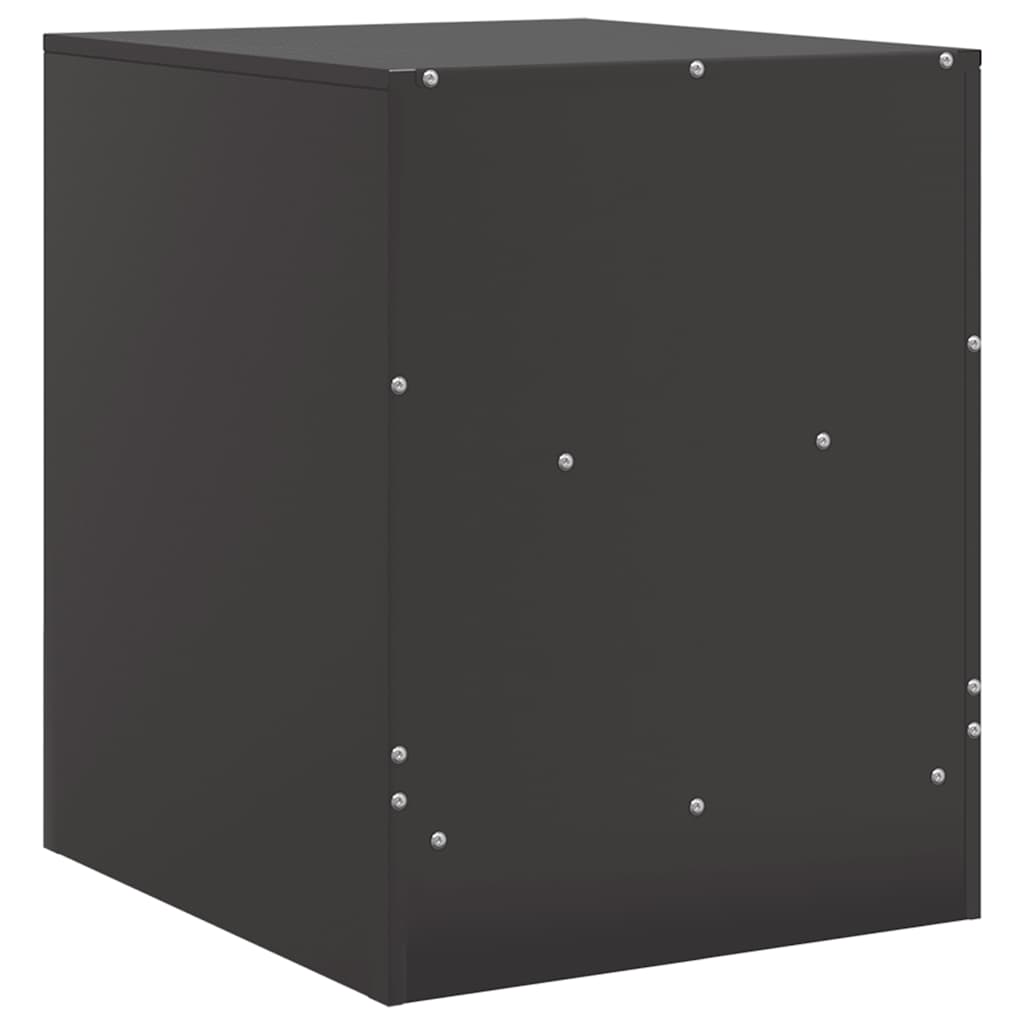 vidaXL Bedside Cabinet | Set of 2 | Black | Cold-rolled steel | Medium