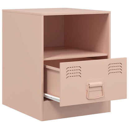 vidaXL Bedside Cabinet Pink 34,5x39x44 cm Steel