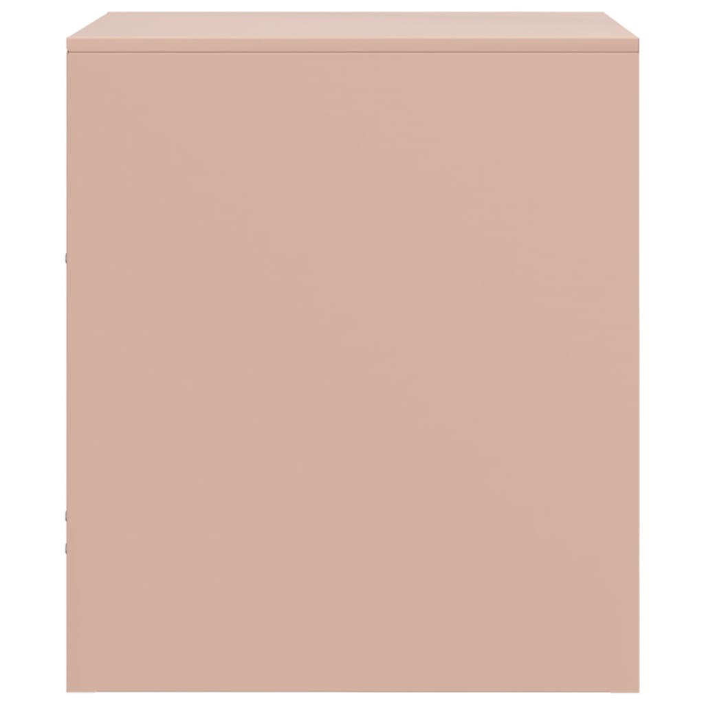 vidaXL Bedside Cabinet Pink 34.5x39x44 cm Steel