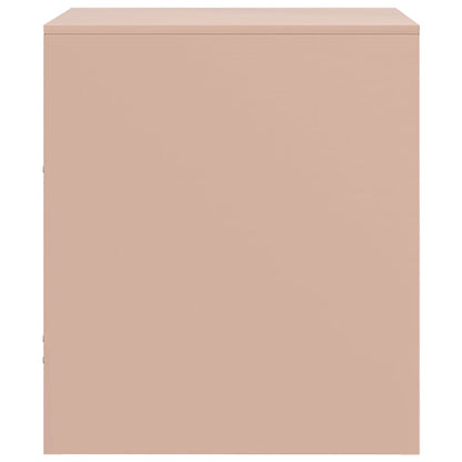 vidaXL Bedside Cabinet Pink 34.5x39x44 cm Steel