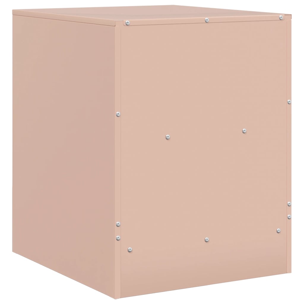 vidaXL Bedside Cabinet Pink 34,5x39x44 cm Steel
