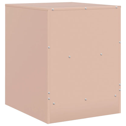 vidaXL Bedside Cabinet Pink 34,5x39x44 cm Steel