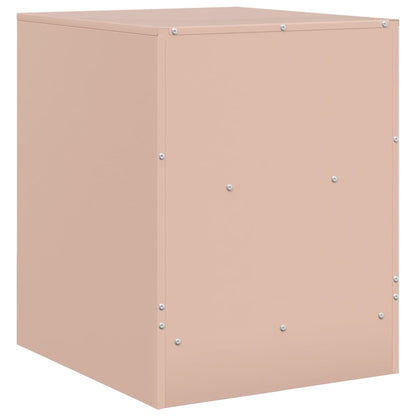 vidaXL Bedside Cabinets 2pcs Pink 34,5x39x44 cm Steel