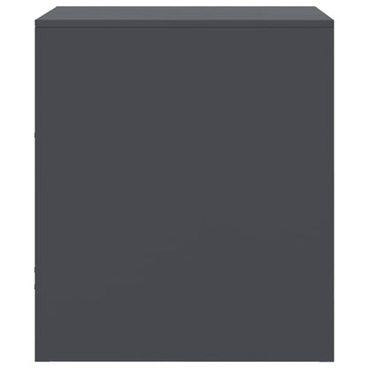 vidaXL Bedside Cabinet Anthracite 34.5x39x44 cm Steel
