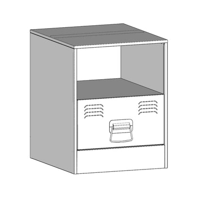 vidaXL Bedside Cabinet Anthracite 34.5x39x44 cm Steel