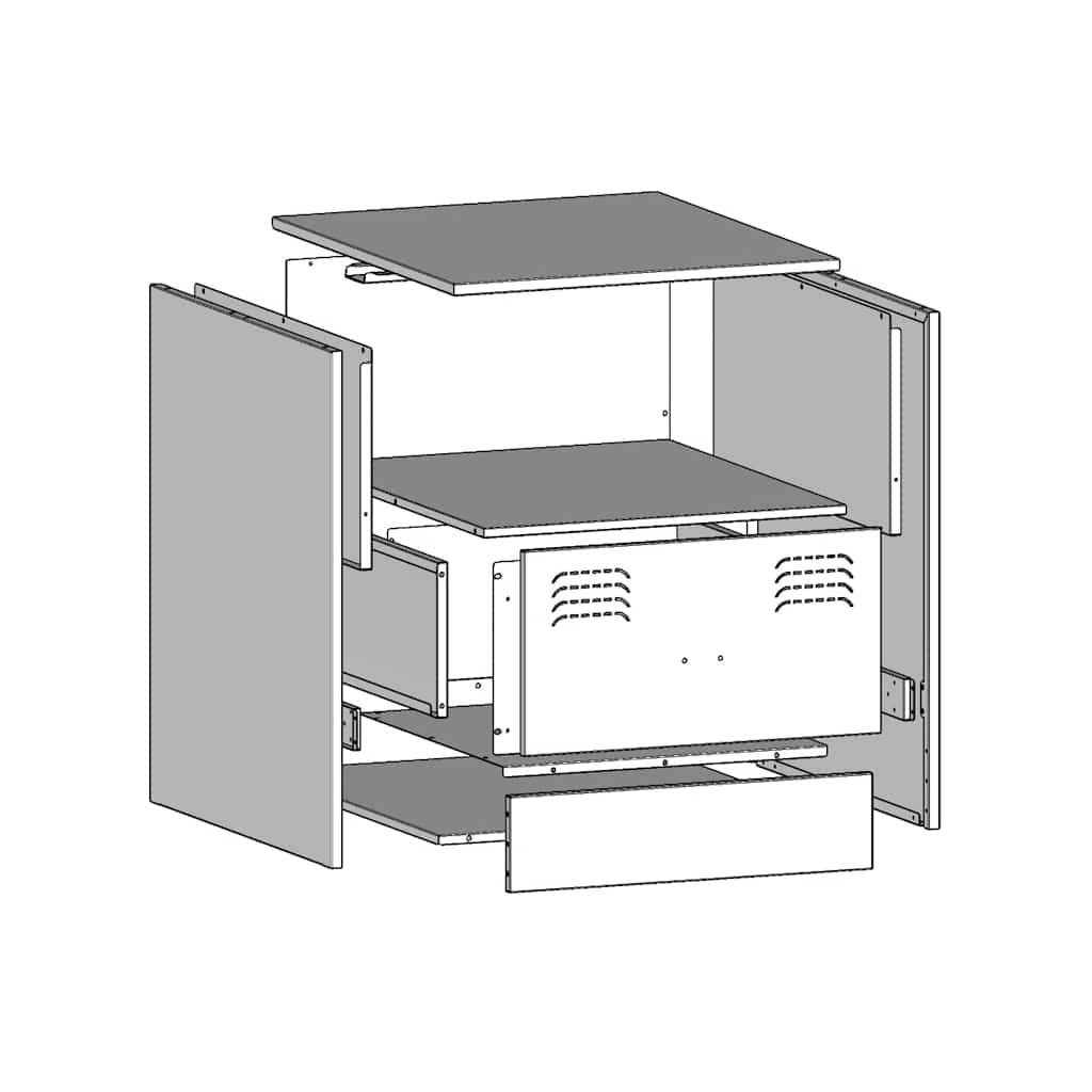 vidaXL Bedside Cabinets 2 pcs Anthracite 34,5x39x44 cm Steel