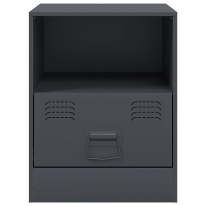 vidaXL Bedside Cabinets 2 pcs Anthracite 34,5x39x44 cm Steel