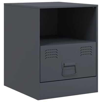 vidaXL Bedside Cabinet | Set of 2 | Anthracite | Cold-rolled steel