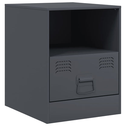 vidaXL Bedside Cabinets 2 pcs Anthracite 34,5x39x44 cm Steel