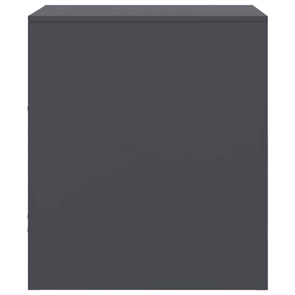 vidaXL Bedside Cabinet | Set of 2 | Anthracite | Cold-rolled steel
