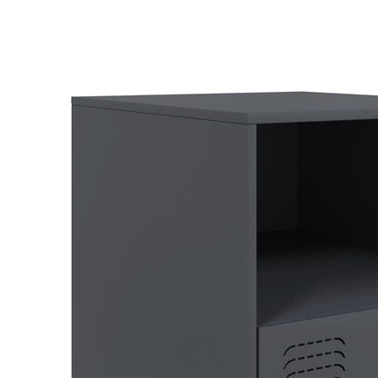 vidaXL Bedside Cabinet | Set of 2 | Anthracite | Cold-rolled steel