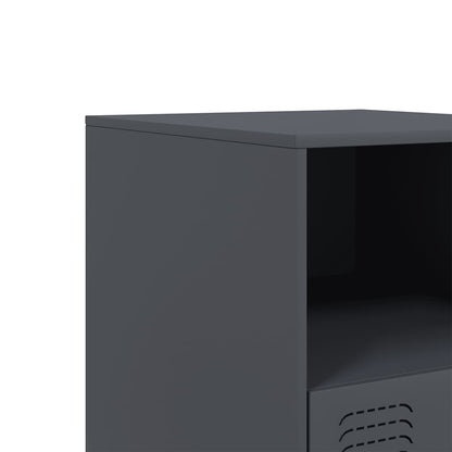 vidaXL Bedside Cabinets 2 pcs Anthracite 34,5x39x44 cm Steel