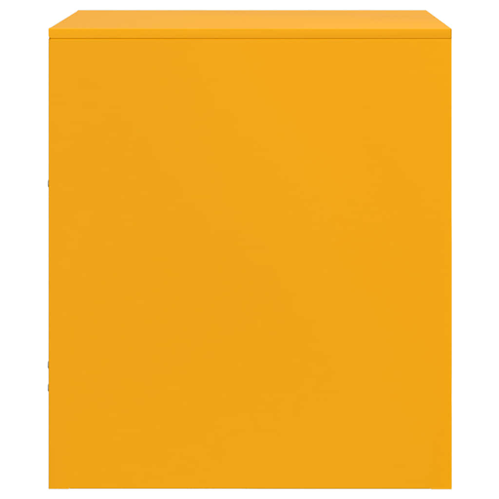 vidaXL Bedside Cabinets 2 pcs Mustard Yellow 34,5x39x44 cm Steel