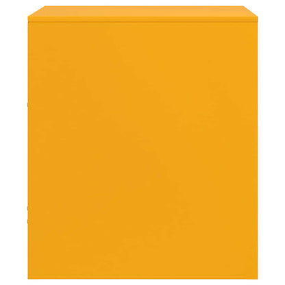 vidaXL Bedside Cabinets 2 pcs Mustard Yellow 34,5x39x44 cm Steel