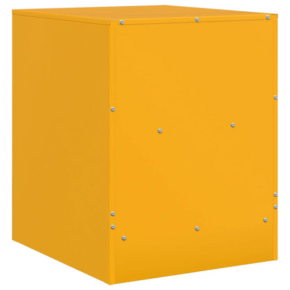 vidaXL Bedside Cabinets 2 pcs Mustard Yellow 34.5x39x44 cm Steel