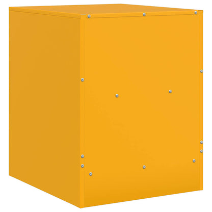 vidaXL Bedside Cabinets 2 pcs Mustard Yellow 34,5x39x44 cm Steel