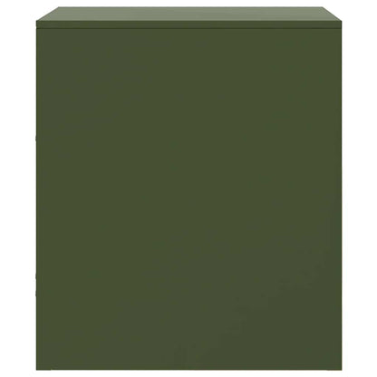 vidaXL Bedside Cabinet | Set of 2 | Olive Green | Cold-rolled steel | Medium