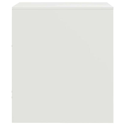 vidaXL Bedside Cabinet White 34.5x39x44 cm Steel