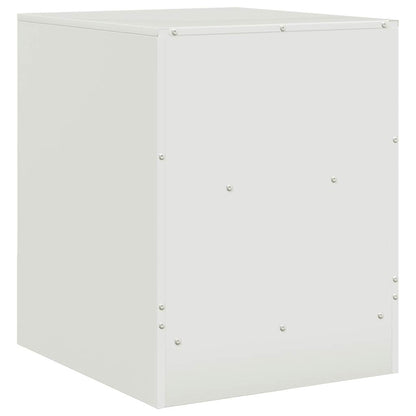 vidaXL Bedside Cabinet White 34,5x39x44 cm Steel