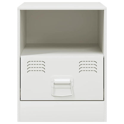 vidaXL Bedside Cabinets 2 pcs White 34,5x39x44 cm Steel