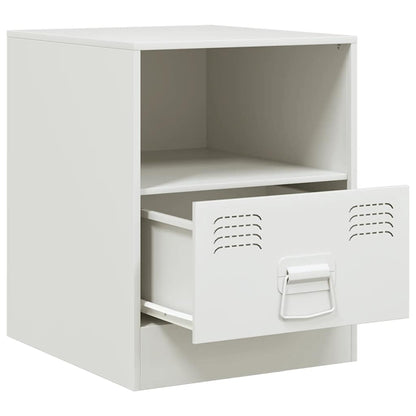 vidaXL Bedside Cabinets 2 pcs White 34,5x39x44 cm Steel