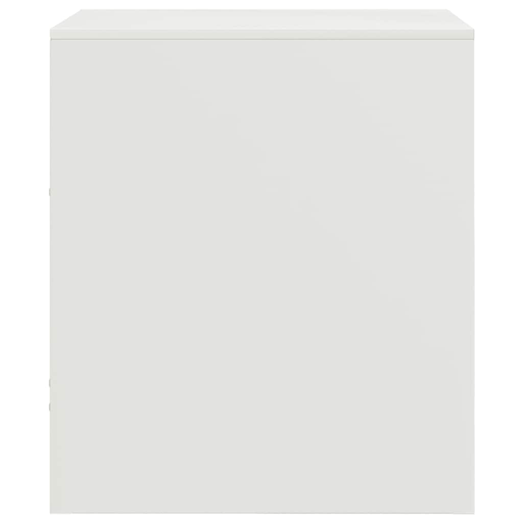 vidaXL Bedside Cabinets 2 pcs White 34,5x39x44 cm Steel