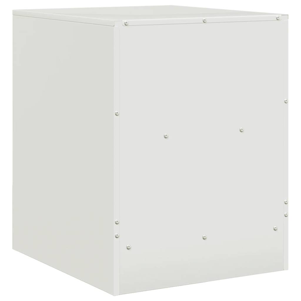 vidaXL Bedside Cabinets 2 pcs White 34,5x39x44 cm Steel