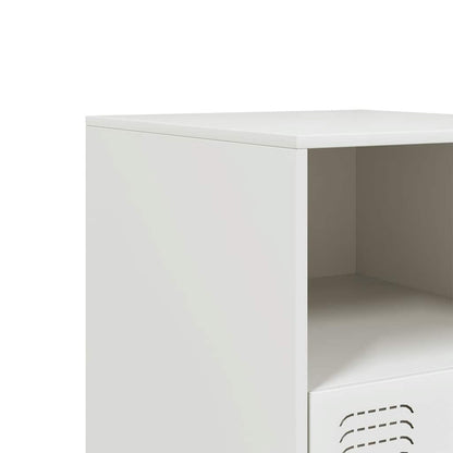 vidaXL Bedside Cabinet | Set of 2 | White | Cold-rolled steel | Bedside Cabinet