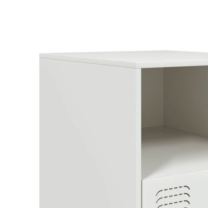 vidaXL Bedside Cabinets 2 pcs White 34,5x39x44 cm Steel