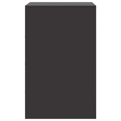 vidaXL Bedside Cabinets 2pcs Black 34.5x39x62 cm Steel