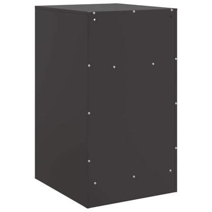 vidaXL Bedside Cabinets 2pcs Black 34.5x39x62 cm Steel