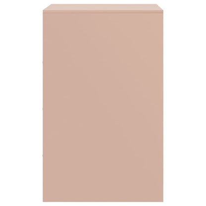 vidaXL Bedside Cabinets 2pcs Pink 34.5x39x62 cm Steel