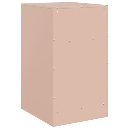 vidaXL Bedside Cabinets 2pcs Pink 34.5x39x62 cm Steel