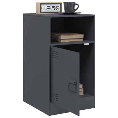 vidaXL Bedside Cabinets 2pcs Anthracite 34.5x39x62 cm Steel