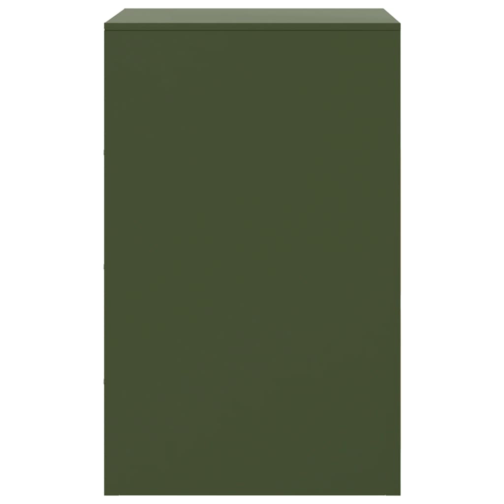 vidaXL Bedside Cabinets 2 pcs Olive Green 34.5x39x62 cm Steel