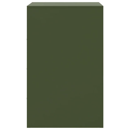 vidaXL Bedside Cabinets 2 pcs Olive Green 34.5x39x62 cm Steel