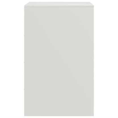 vidaXL Bedside Cabinet White 34.5x39x62 cm Steel