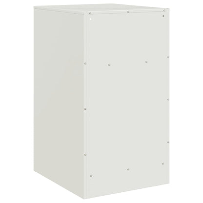 vidaXL Bedside Cabinet White 34.5x39x62 cm Steel