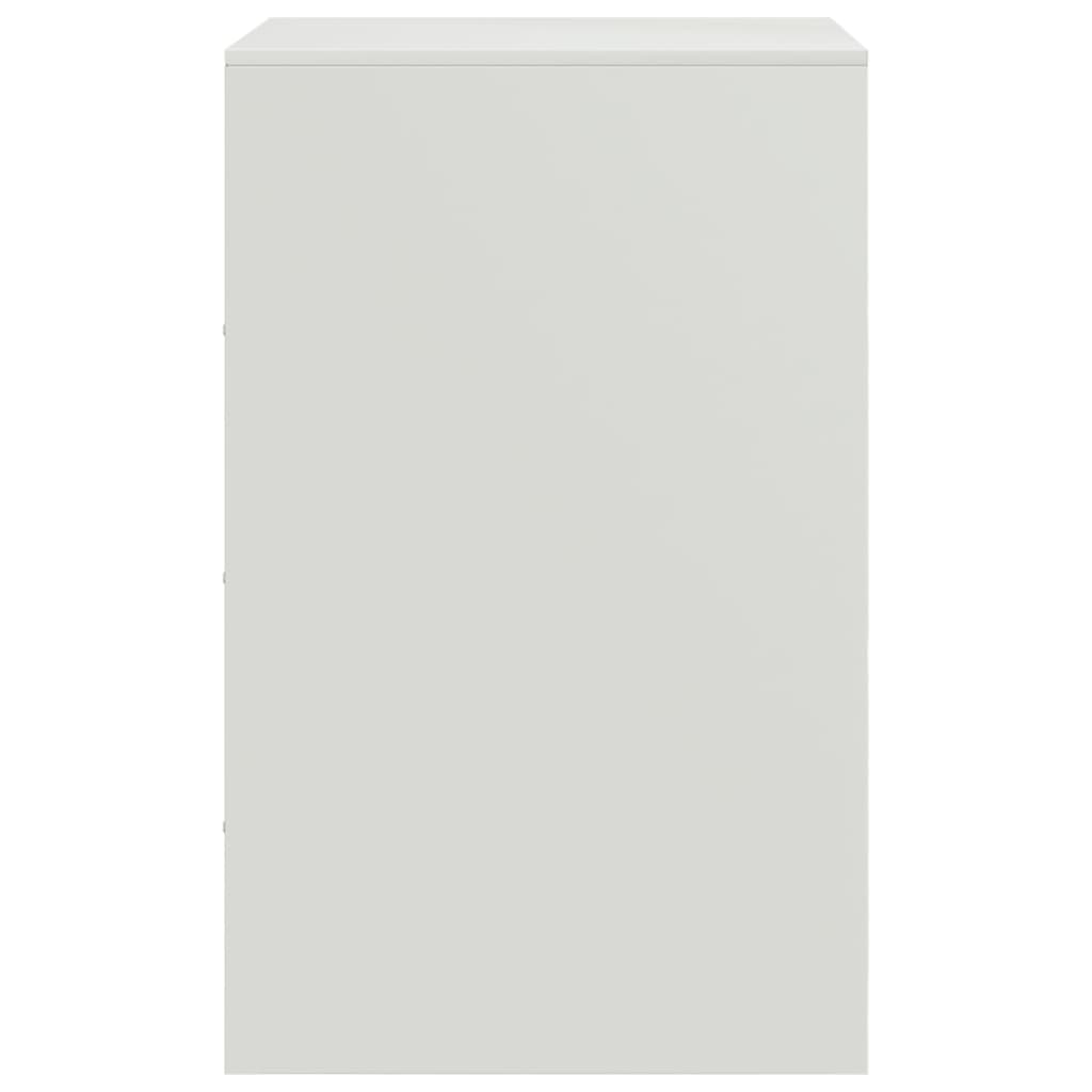 vidaXL Bedside Cabinets 2 pcs White 34.5x39x62 cm Steel