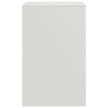 vidaXL Bedside Cabinets 2 pcs White 34.5x39x62 cm Steel